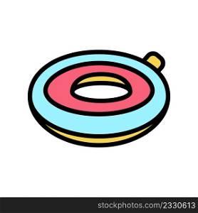 inflatable ring color icon vector. inflatable ring sign. isolated symbol illustration. inflatable ring color icon vector illustration