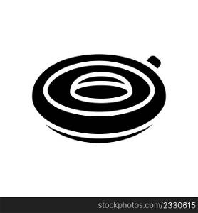 inflatable ring glyph icon vector. inflatable ring sign. isolated contour symbol black illustration. inflatable ring glyph icon vector illustration