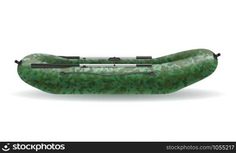 inflatable rubber boat for fishing and tourism vector illustration isolated on white background