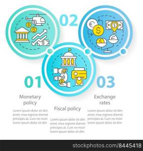 Inflation causes circle infographic template. Economic crisis. Data visualization with 3 steps. Editable timeline info chart. Workflow layout with line icons. Myriad Pro-Regular font used. Inflation causes circle infographic template
