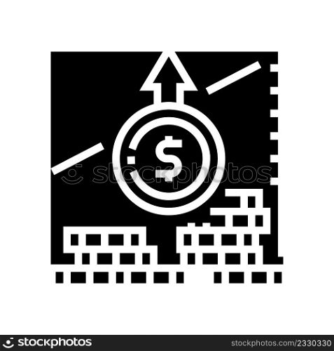 inflation finance glyph icon vector. inflation finance sign. isolated contour symbol black illustration. inflation finance glyph icon vector illustration