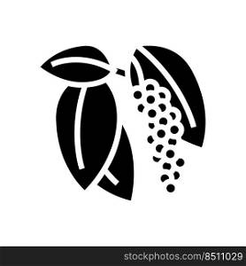 inflorescence pepper glyph icon vector. inflorescence pepper sign. isolated symbol illustration. inflorescence pepper glyph icon vector illustration