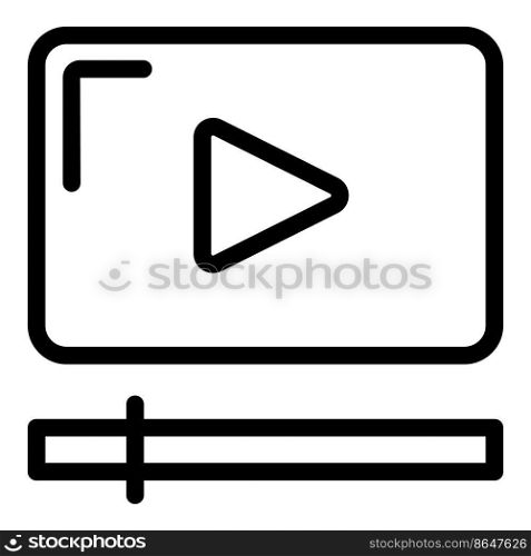 Influence video play icon outline vector. Social media. Digital online. Influence video play icon outline vector. Social media