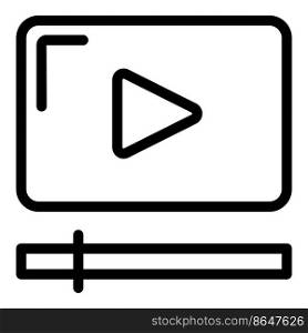 Influence video play icon outline vector. Social media. Digital online. Influence video play icon outline vector. Social media