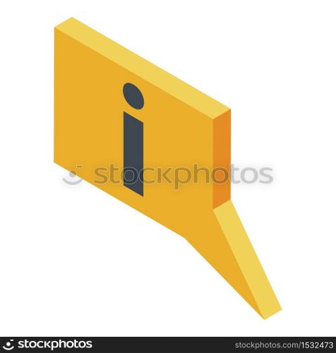 Info assistant chat icon. Isometric of info assistant chat vector icon for web design isolated on white background. Info assistant chat icon, isometric style