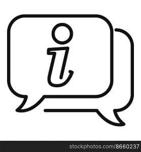 Info chat icon outline vector. Service message. Email online. Info chat icon outline vector. Service message