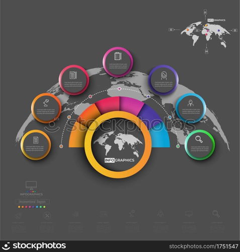 Info graphic modern, icon for website design, mobile app , Ui  user interface style 