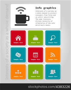 Info graphic on a theme the Internet business. A vector illustration