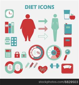 Info graphics health diet. Healthy lifestyle concept