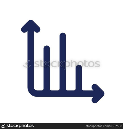 Infochart black glyph ui icon. Visualization of data analysis. User interface design. Silhouette symbol on white space. Solid pictogram for web, mobile. Isolated vector illustration. Infochart black glyph ui icon