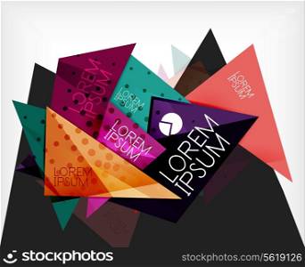Infographic abstract geometric shape background with options