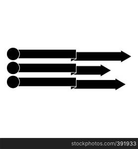 Infographic arrows icon. Simple illustration of infographic arrows vector icon for web design. Infographic arrows icon, simple style
