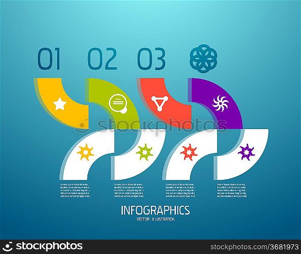 Infographic banner design elements, numbered lists