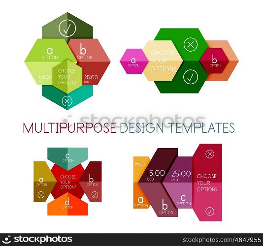 Infographic banners modern paper templates. For banners, business backgrounds, presentations