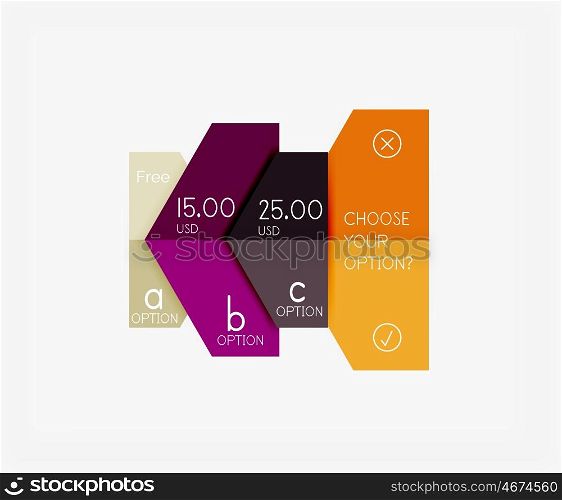 Infographic banners modern paper templates. For banners, business backgrounds, presentations