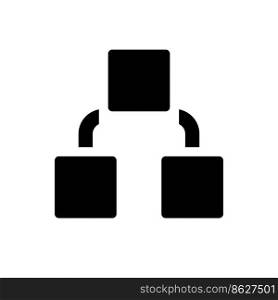 Infographic blocks black glyph ui icon. Visual materials presentation. User interface design. Silhouette symbol on white space. Solid pictogram for web, mobile. Isolated vector illustration. Infographic blocks black glyph ui icon