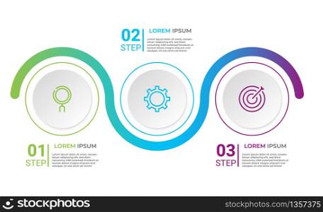 Infographic business template with 3 options.
