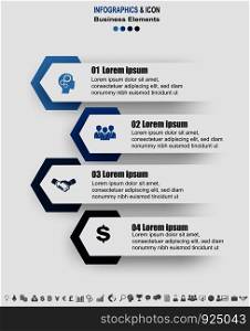 Infographic business timeline process chart template. marketing icons can be used for workflow layout, report, . Business concept with 4 options, steps or processes. Vector