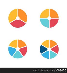 Infographic circle icon set. Flat style. Vector