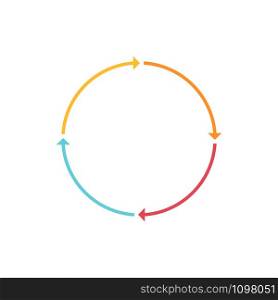 Infographic circle line arrow icon. Vector eps10