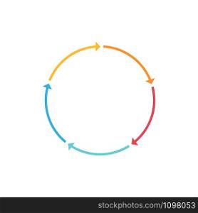 Infographic circle line arrow icon. Vector eps10