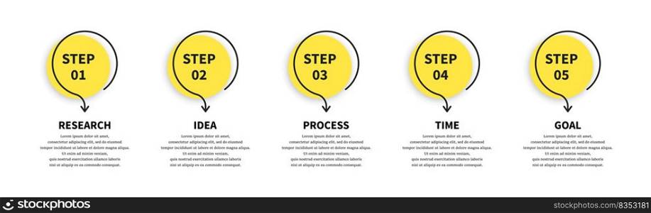 Infographic design. Business process infographic template. Infograph with 5 steps. Vector illustration. EPS 10.. Infographic design. Business process infographic template. Infograph with 5 steps. Vector illustration.