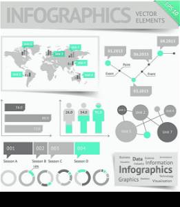 Infographic design elements. Vector saved as EPS-10, file contains objects with transparency (shadows etc.)