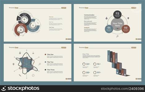 Infographic design set can be used for workflow layout, diagram, annual report, presentation, web design. Business and economics concept with process, percentage and radar charts.