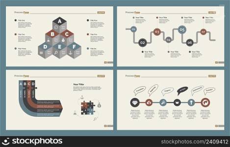Infographic design set can be used for workflow layout, diagram, annual report, presentation, web design. Business and production concept with process charts.