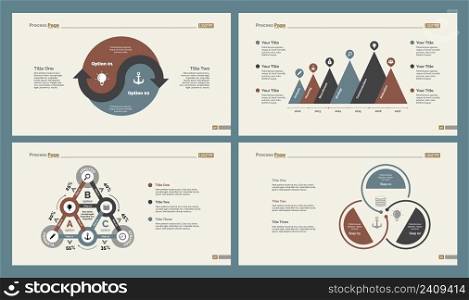 Infographic design set can be used for workflow layout, diagram, annual report, presentation, web design. Business and research concept with process and percentage charts.