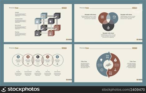 Infographic design set can be used for workflow layout, diagram, annual report, presentation, web design. Business and production concept with process charts.