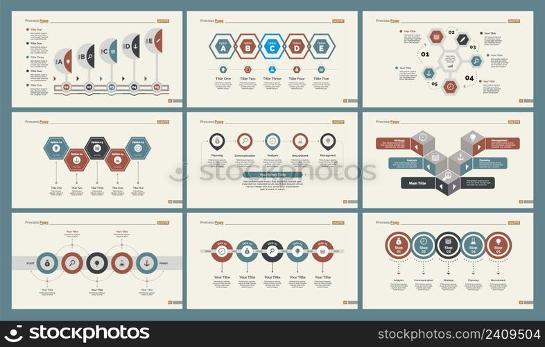 Infographic design set can be used for workflow layout, diagram, annual report, presentation, web design. Business and production concept with process and timing charts.