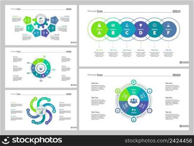 Infographic design set can be used for workflow layout, diagram, annual report, presentation, web design. Business and recruitment concept with process and doughnut charts.