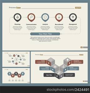 Infographic design set can be used for workflow layout, diagram, annual report, presentation, web design. Business and management concept with process charts.