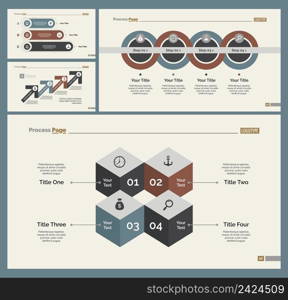 Infographic design set can be used for workflow layout, diagram, annual report, presentation, web design. Business and training concept with process charts.