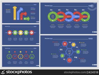 Infographic design set can be used for workflow layout, diagram, annual report, presentation, web design. Business and finance concept with process and percentage charts.