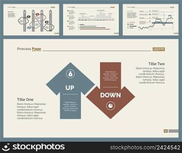 Infographic design set can be used for workflow layout, diagram, annual report, presentation, web design. Business and production concept with process and line charts.