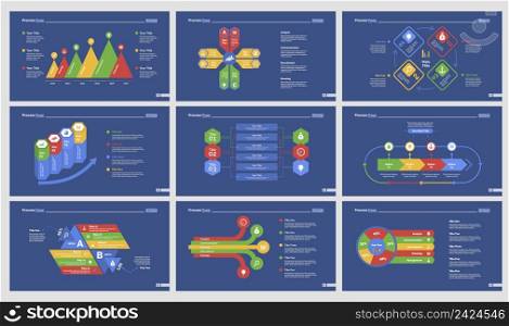 Infographic design set can be used for workflow layout, diagram, annual report, presentation, web design. Business and training concept with process, pie and percentage charts.