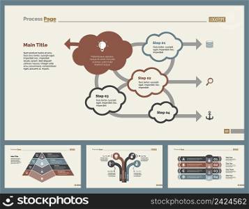 Infographic design set can be used for workflow layout, diagram, annual report, presentation, web design. Business and teamwork concept with process and flow charts.
