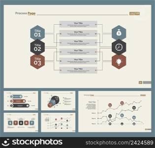 Infographic design set can be used for workflow layout, diagram, annual report, presentation, web design. Business and economics concept with process, line and percentage charts.
