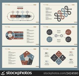 Infographic design set can be used for workflow layout, diagram, annual report, presentation, web design. Business and economics concept with process, flow and pie charts.