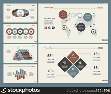 Infographic design set can be used for workflow layout, diagram, annual report, presentation, web design. Business and logistics concept with process and percentage charts.