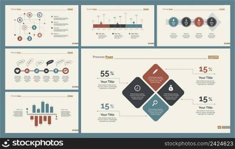 Infographic design set can be used for workflow layout, diagram, annual report, presentation, web design. Business and statistics concept with process, bar and percentage charts.