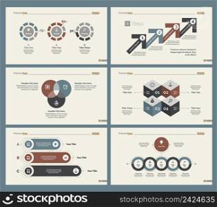 Infographic design set can be used for workflow layout, diagram, annual report, presentation, web design. Business and management concept with process and doughnut charts.