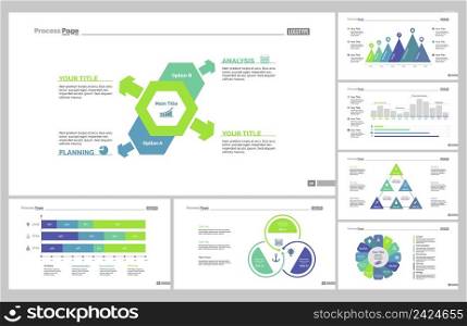 Infographic design set can be used for workflow layout, diagram, annual report, presentation, web design. Business and marketing concept with process and percentage charts.