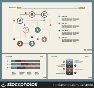 Infographic design set can be used for workflow layout, diagram, annual report, presentation, web design. Business and statistics concept with process and percentage charts.