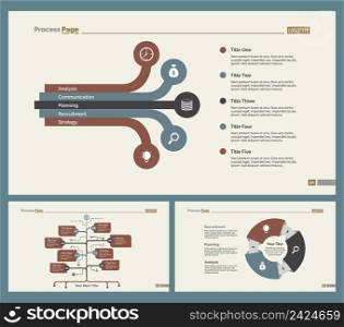 Infographic design set can be used for workflow layout, diagram, annual report, presentation, web design. Business and teamwork concept with process and flow charts.