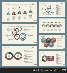 Infographic design set can be used for workflow layout, diagram, annual report, presentation, web design. Business and marketing concept with process and pie charts.