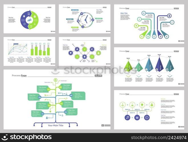 Infographic design set can be used for workflow layout, diagram, annual report, presentation, web design. Business and management concept with process, line, flow, bar and timing charts.