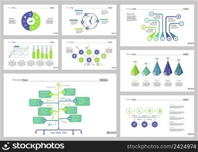 Infographic design set can be used for workflow layout, diagram, annual report, presentation, web design. Business and management concept with process, line, flow, bar and timing charts.